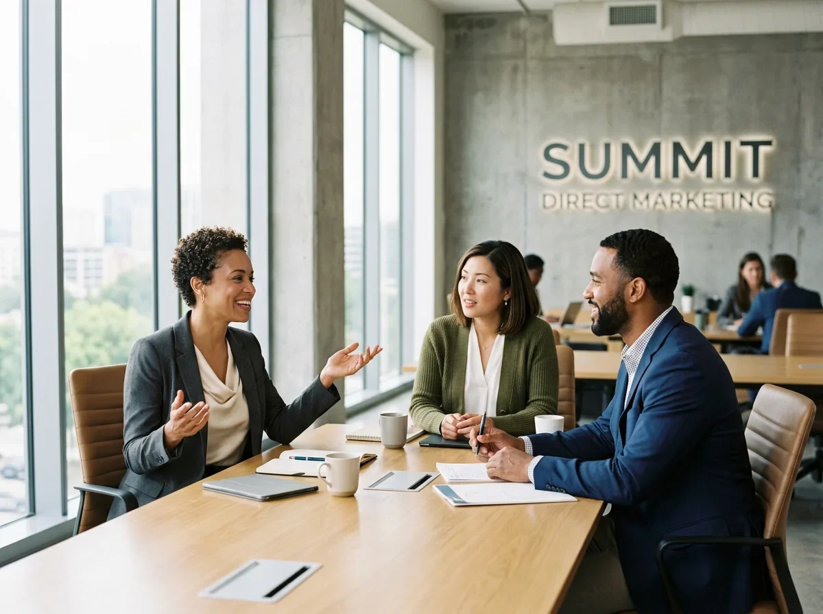 Team meeting in the Summit office